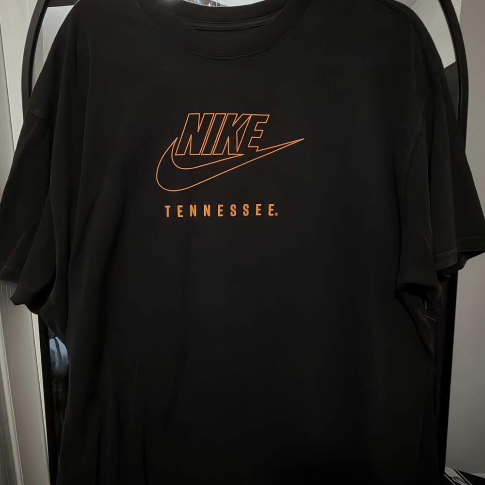 Nike Black Tee with Orange Tennessee Logo
